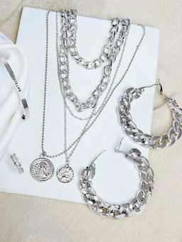Joker and Witch - Silver Fiesta Jewellery Set for Women