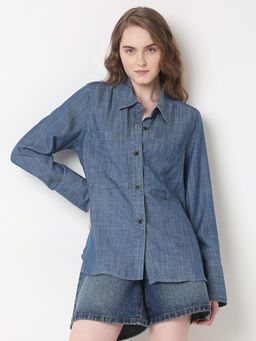VERO MODA - Blue Tencel Shirt