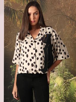 VERO MODA - Disney Off White Printed Resort Shirt