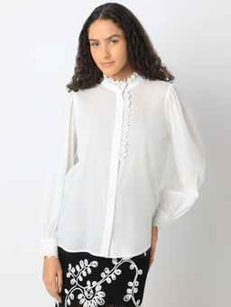 VERO MODA - White Full Sleeves Shirt