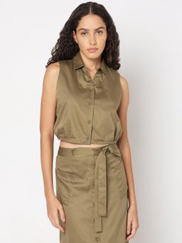 VERO MODA - Green Sleeveless Shirt