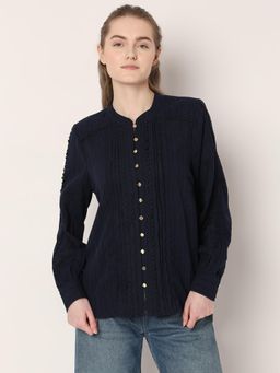VERO MODA - Navy Blue Cotton Shirt