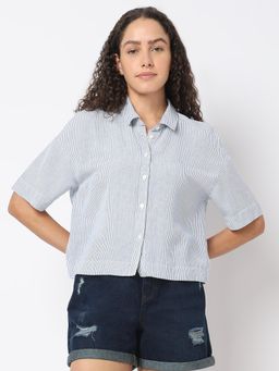 VERO MODA - Blue Striped Shirt