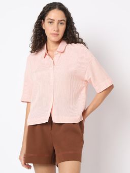 VERO MODA - Orange Striped Shirt