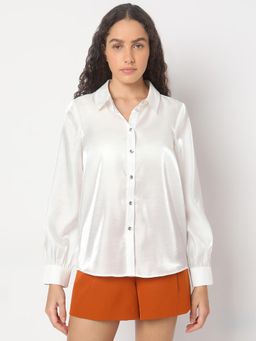 VERO MODA - White Full Sleeves Shirt