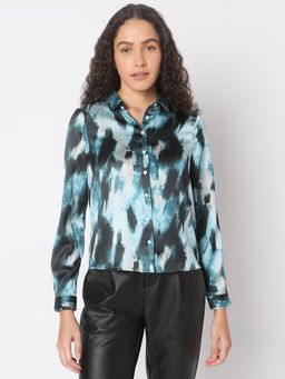 VERO MODA - Blue Abstract Print Shirt