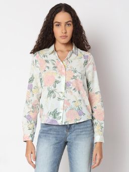 VERO MODA - Multicolor Floral Cotton Shirt