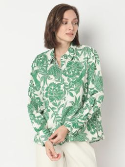 VERO MODA - Green Floral Shirt