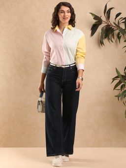 Gazillion - Deera Pastel Colour Blocked Shirt for Women