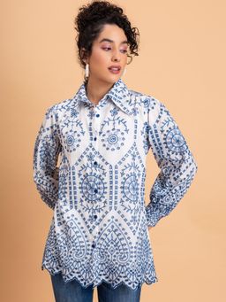 Lounge Dreams - Schiffli Embroidery Shirt