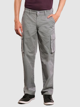 Being Human - Men Grey Mid-Rise Casual Cargo Pant