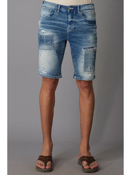 ROOKIES - Dynamic Comfort Light Blue Slim Fit Cotton Denim Shorts