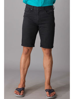 ROOKIES - Dynamic Comfort Black Slim Fit Cotton Polyester Elastane Denim Short