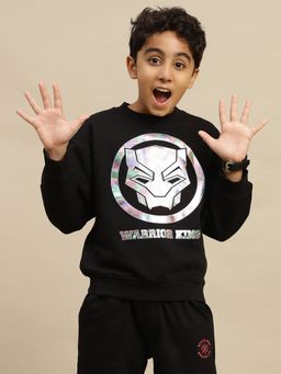 Kidsville - Official Black Panther Graphic Printed Oversized Sweatshirt