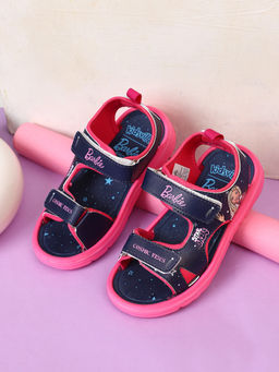 Kidsville - Official Barbie Printed Navy Blue Sandals for Girls