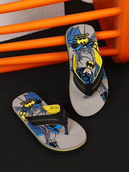 Kidsville - Official Batman Black Printed Flipflops for Boys