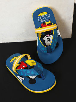 Kidsville - Official Mickey & Friends Printed Blue Flipflops for Boys