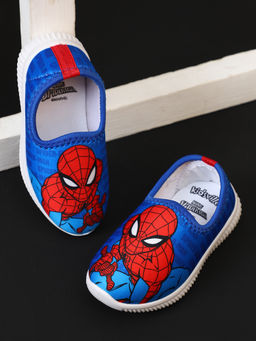 Kidsville - Official Spiderman Blue Printed Lycra Sneakers for Boys