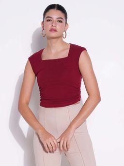 SHOWOFF - Edition Women's Solid Maroon Top