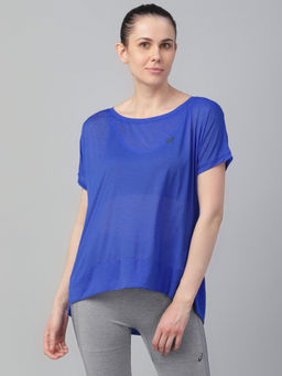 ASICS - Blue Solid Crop Top