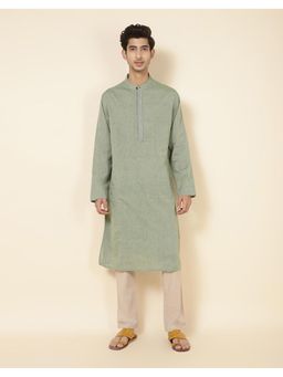 Fabindia - Green Cotton Long Kurta