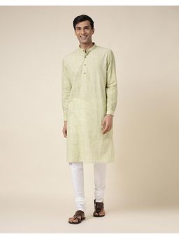 Fabindia - Green Cotton Woven Long Kurta