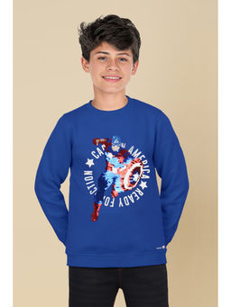 Allen Solly - Boys Blue Embellished Regular Fit Sweatshirt