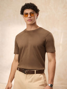 The Souled Store - Supima: Dusky Mocha Brown T-Shirt