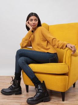 Twenty Dresses by Nykaa Fashion - All Cozied Up Yellow Sweater