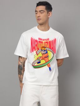 Free Authority - Naruto Printed Loose Fit T-Shirt for Men