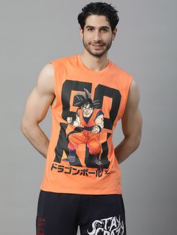 Free Authority - Dragon Ball Z Printed Regular Fit Muscle T-Shirt for Men