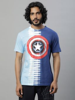 Free Authority - Captain America Printed Regular Fit T-Shirt for Men