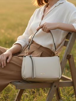 Inc.5 - Womens Beige Handbag with Detachable Strap