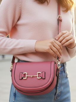 Inc.5 - Womens Pink Sling Bag with Detachable Strap