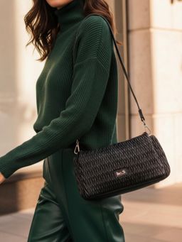 Inc.5 - Womens Black Handbag with Detachable Strap