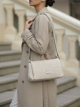 Inc.5 - Womens Beige Handbag with Detachable Strap