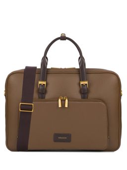 MIRAGGIO - All-Rounder 16 Inch Laptop Bag With Detachable Strap - Brown (L)