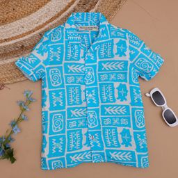 The Lion and the Fish - Printed Shirt Sky Blue