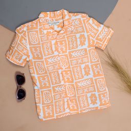 The Lion and the Fish - Printed Shirt Tangerine Orange