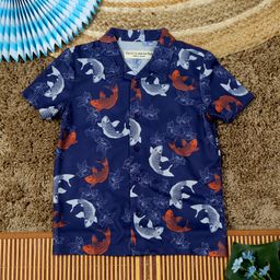 The Lion and the Fish - Print Shirt Navy Blue