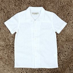 The Lion and the Fish - Embroidered Shirt Schiffli White