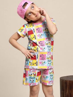 Kidsville - Kids Girls Peanuts Printed Clothing Set (Set of 2)