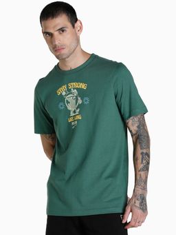 Puma - Downtown Graphic Men Green T-shirt