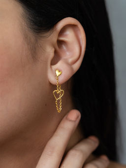 Shaya by CaratLane - You And Your Off-Tune Humming Earrings In Gold Plated 925 Silver