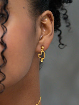 Shaya by CaratLane - You And Your Unfiltered Reactions Earrings In Gold Plated 925 Silver
