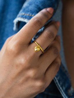 Shaya by CaratLane - You And Your Signature Typos Ring In Gold Plated 925 Silver