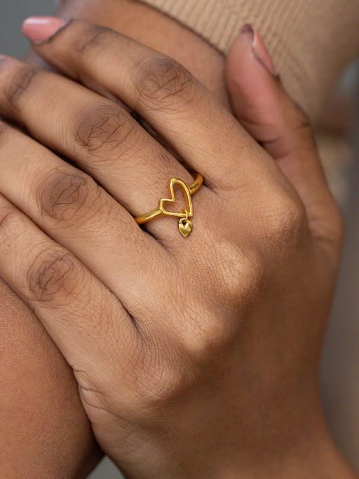Shaya by CaratLane 925 Silver Shaya by CaratLane You And Your Unfiltered Reactions Ring In Gold Plated