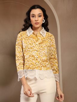 Gipsy - Yellow Printed Cotton Shirt