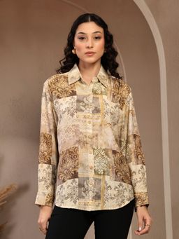 Gipsy - Yellow Printed Rayon Shirt