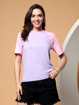 BRINNS - Lavender Women Raglan Sleeves T-Shirt